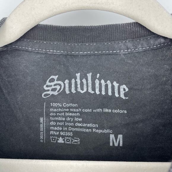 Officially Licensed Sublime Classic Sun T-Shirt Black Acid Wash Medium NWOT - Picture 3 of 5